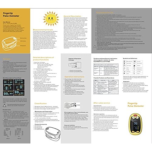 GadgetMarket Fingertip Oxygen Monitor, Pediatric SpO2 Blood Oxygen Saturation...
