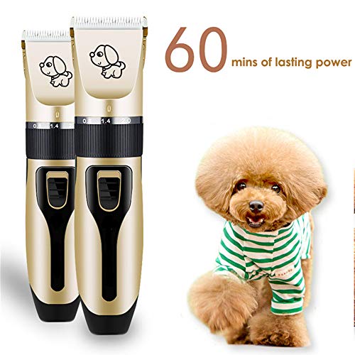 Gahrchian Electric Dog Shaver Clippers Hair Clipper with 8 Guide Combs Hairdr...