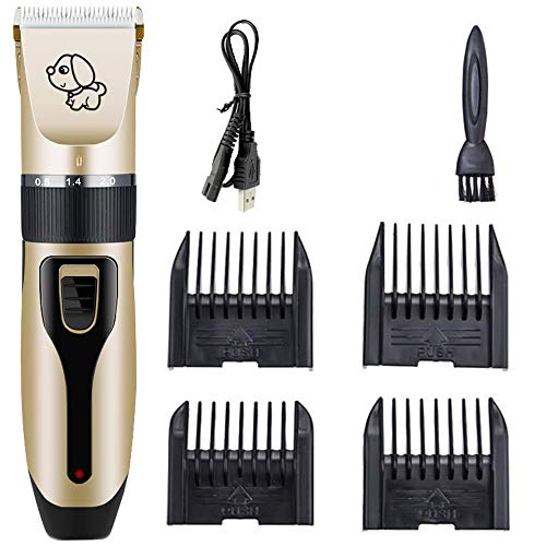 Gahrchian Electric Dog Shaver Clippers Hair Clipper with 8 Guide Combs Hairdr...