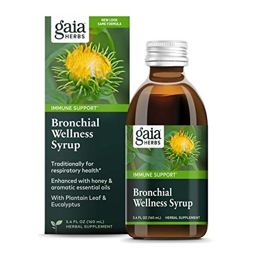 Gaia Herbs, Bronchial Wellness Herbal Syrup - Immune Support Supplement, Soot...
