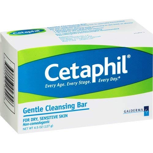 Cetaphil Gentle Cleansing Bar for Dry/Sensitive Skin 4.50 oz (Pack of 12)