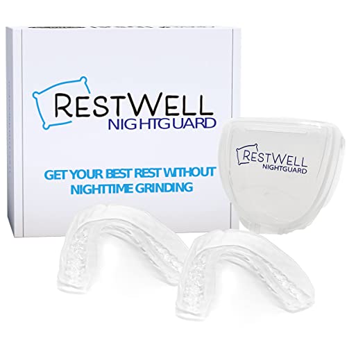 Restwell Dental Nightguard for Teeth Grinding, Bruxing & TMJ Relief, Night Gu...