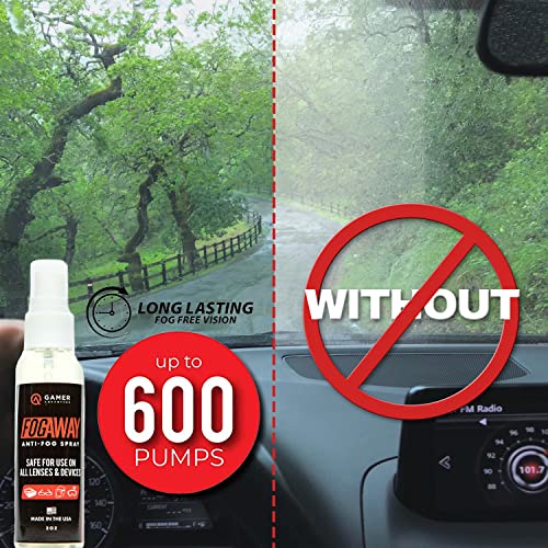 Anti Fog Spray for Glasses | 600 Pumps, 6 month Supply | Prevents Fog on Wind...