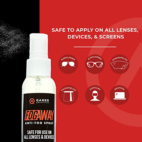 Anti Fog Spray for Glasses | 600 Pumps, 6 month Supply | Prevents Fog on Wind...