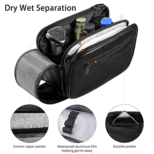 Toiletry Bag for Men, Travel Organizer Dopp Kit Waterproof Shaving Bag for To...