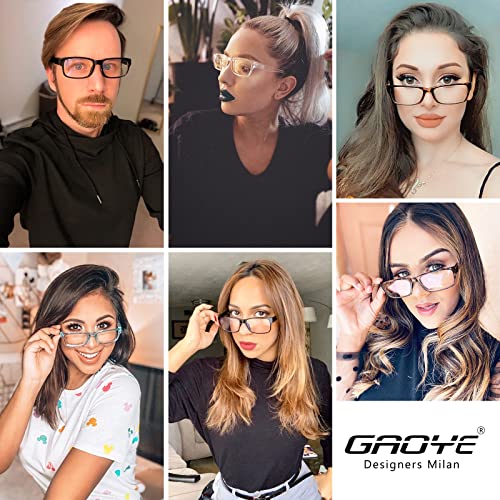 Gaoye 5-Pack Reading Glasses Blue Light Blocking,Spring Hinge Readers for Wom...