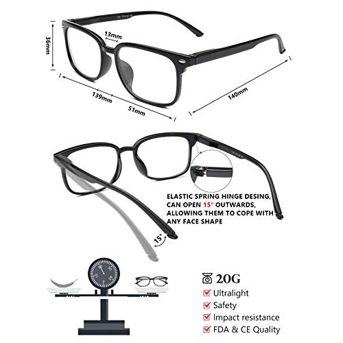 Gaoye Progressive Multifocal Reading Glasses Blue Light Blocking for Women Me...