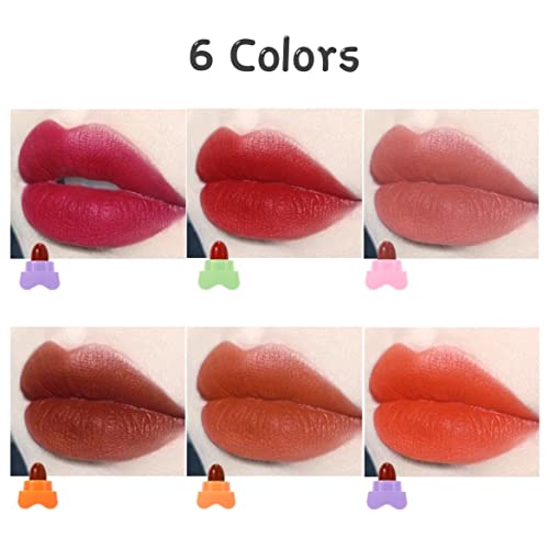 Mini Star Lipstick Set, 6Pcs Cute Long Lasting Soft Matte Lipstick Set, Porta...