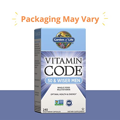 Garden of Life Multivitamin for Men - Vitamin Code 50 & Wiser Men's Raw Whole...