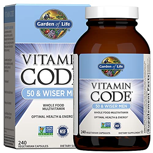 Garden of Life Multivitamin for Men - Vitamin Code 50 & Wiser Men's Raw Whole...
