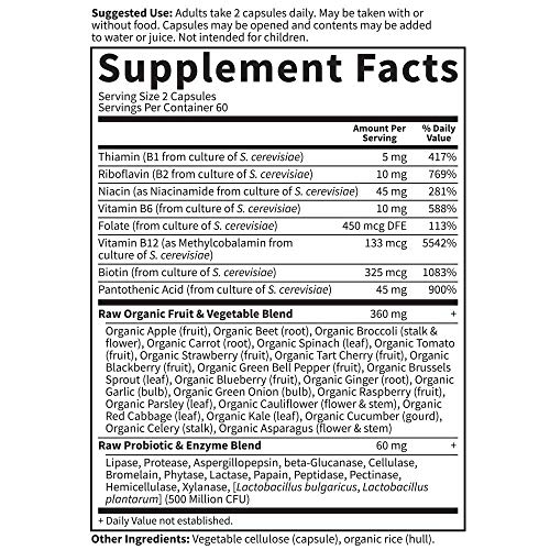 Garden of Life Vitamin B Complex - Vitamin Code Raw B Complex - 120 Vegan Cap...