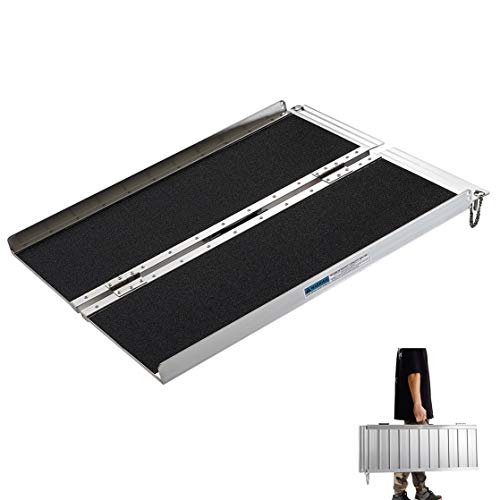 Wheelchair Ramps 2FT, gardhom Aluminum Extra Wide 31.3” Folding Threshold Ram...