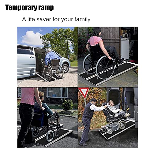 Wheelchair Ramps 4FT, gardhom Extra Wide 31.3” Folding Portable Aluminum Thre...