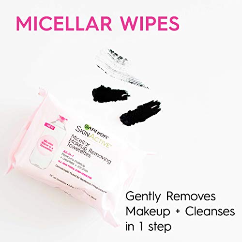 Makeup Remover Micellar Cleansing Wipes, Gentle for all Skin Types by Garnier...