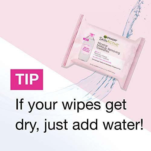 Makeup Remover Micellar Cleansing Wipes, Gentle for all Skin Types by Garnier...