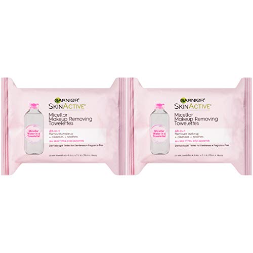 Makeup Remover Micellar Cleansing Wipes, Gentle for all Skin Types by Garnier...