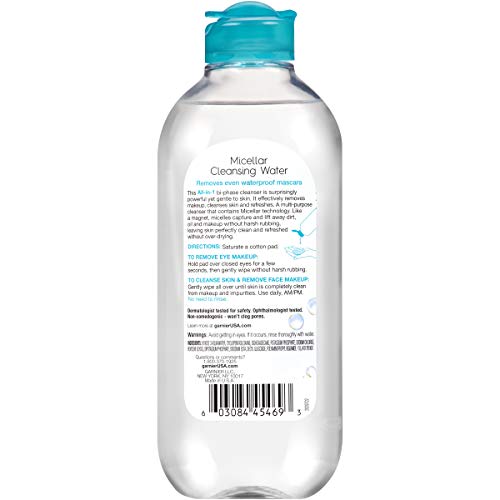 Garnier SkinActive Micellar Cleansing Water, For Waterproof Makeup, 13.5 Fl Oz