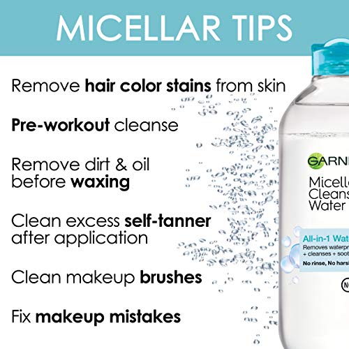 Garnier SkinActive Micellar Cleansing Water, For Waterproof Makeup, 13.5 Fl Oz