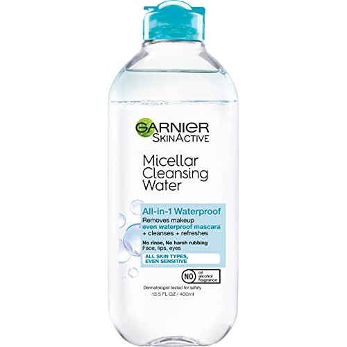 Garnier SkinActive Micellar Cleansing Water, For Waterproof Makeup, 13.5 Fl Oz