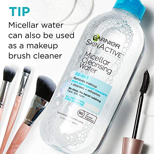 Garnier SkinActive Micellar Cleansing Water, For Waterproof Makeup, 3.4 Fl Oz