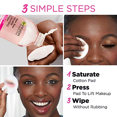 Garnier SkinActive Micellar Cleansing Water with Rose Water and Glycerin, All...