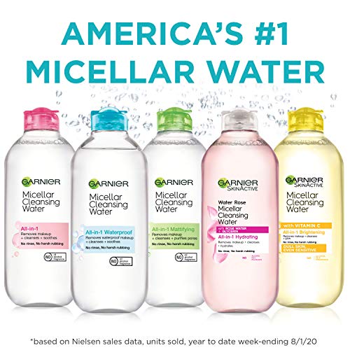 Garnier SkinActive Micellar Cleansing Water with Rose Water and Glycerin, All...