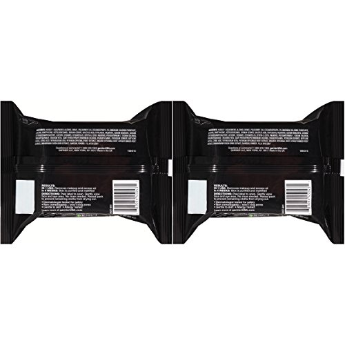 Garnier Skin Skinactive Clean+ Charcoal Oil-Free Makeup Remover Wipes, 2 Count