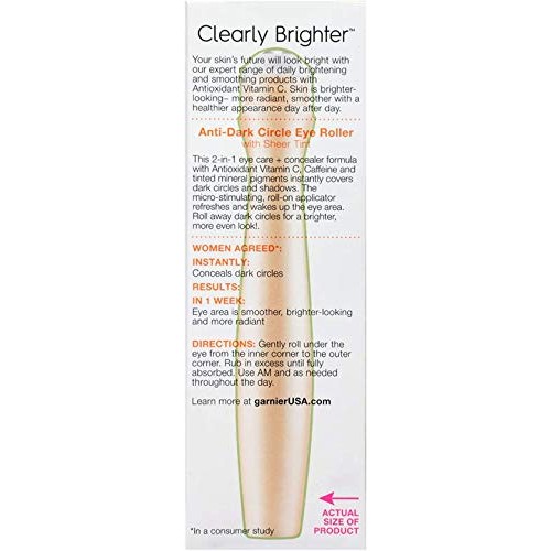 Garnier SkinActive Clearly Brighter Sheer Tinted Eye Roller in Light/Medium, ...