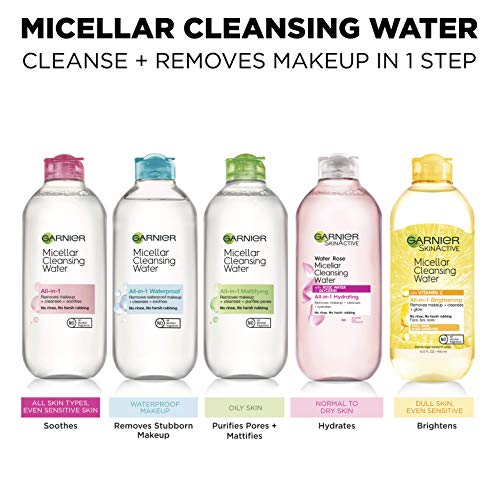 Garnier SkinActive Micellar Cleansing Water, All-in-1 Makeup Remover and Faci...