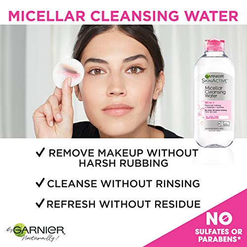 Garnier SkinActive Micellar Cleansing Water, All-in-1 Makeup Remover and Faci...