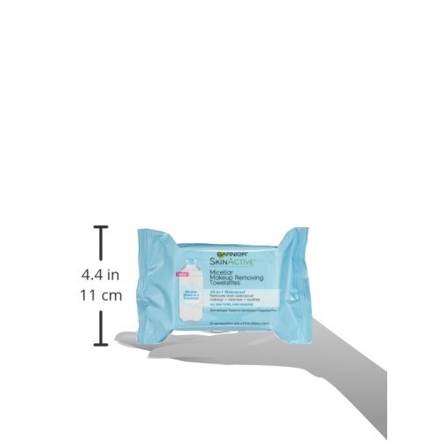 Makeup Remover Face Wipes for Waterproof Makeup by Garnier SkinActive Micella...
