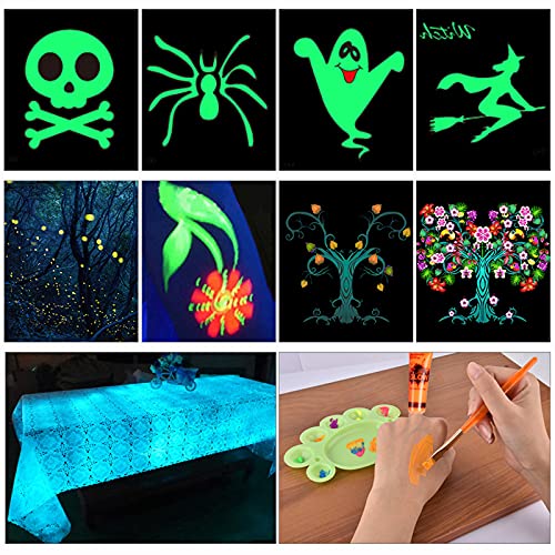 GARYOB Glow in Dark Face Body Paint UV Blacklight Neon Fluorescent 0.34oz Set...