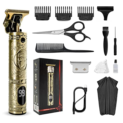 Professional Hair Clippers for Men Zero Gapped Hair Trimmer Cordless T Blade ...