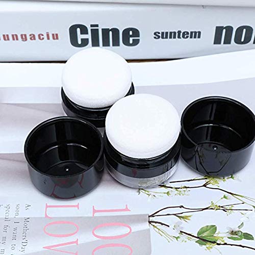 Loose Powder Box with Mirror Travel Portable Powder Case with Mushroom Sponge...