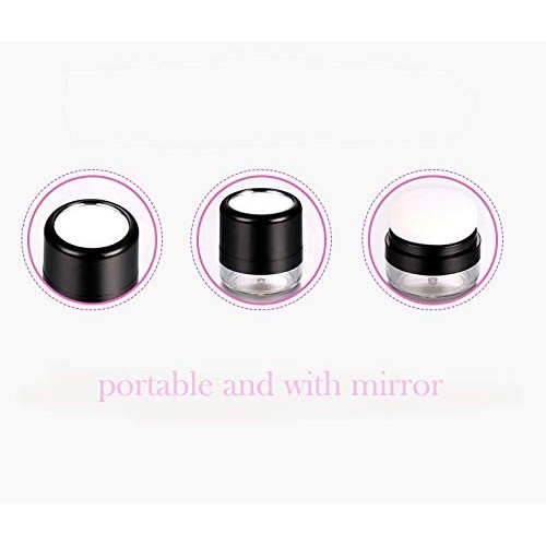 Loose Powder Box with Mirror Travel Portable Powder Case with Mushroom Sponge...