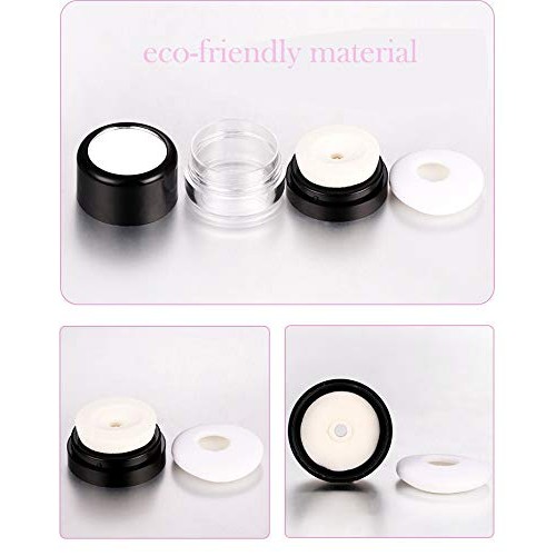 Loose Powder Box with Mirror Travel Portable Powder Case with Mushroom Sponge...