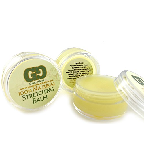 Gauge Gear Ear Stretching Balm | 10 ml Jar | Stretch Lubricant for Plugs and ...