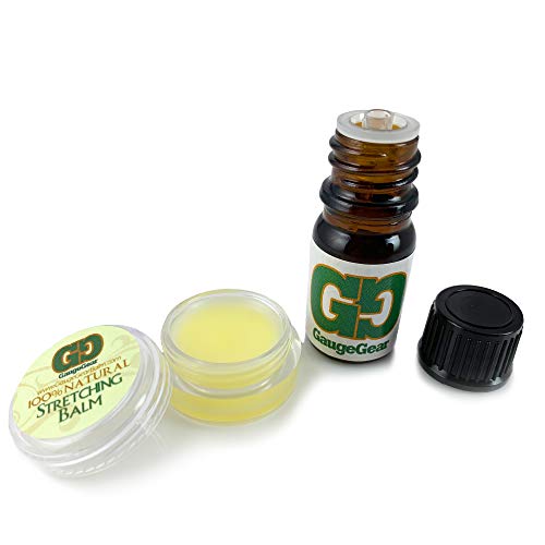 Mini Gauge Gear Balm & Blend Aftercare Set - 0.15 oz Ear Stretching Balm | 5 ...