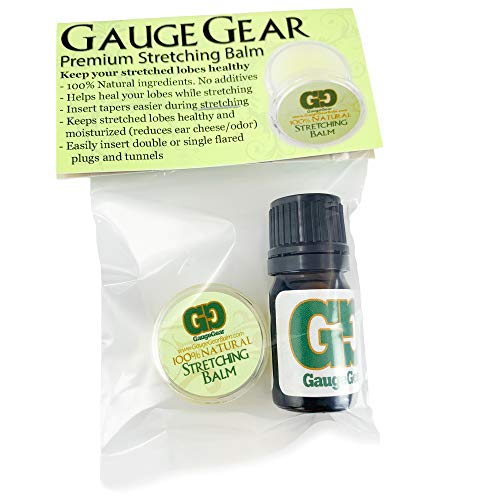Mini Gauge Gear Balm & Blend Aftercare Set - 0.15 oz Ear Stretching Balm | 5 ...