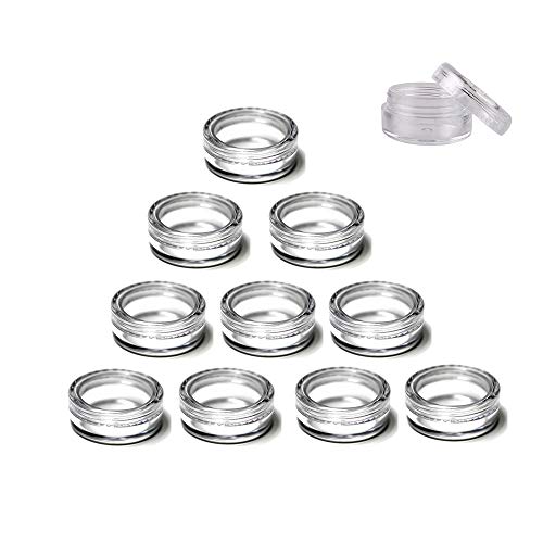 GBSTORE 3 Gram Plastic Cosmetic Containers,for Eye Shadow Nails Powder Jewelr...