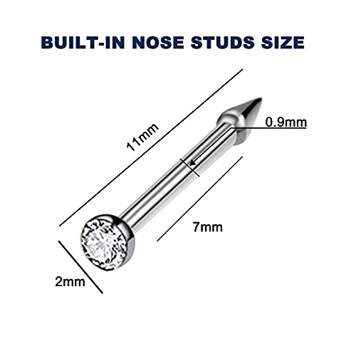 2 Pack Nose Piercing Kit, GCHSSS Disposable Safe Sterile Piercing Unit For Se...