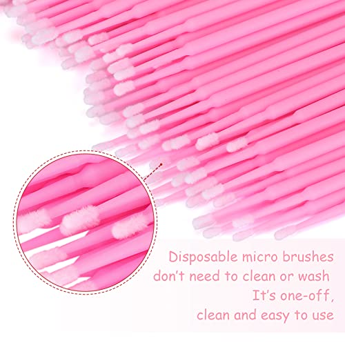 200PCS Micro Brush Applicator Disposable Micro Cotton Swabs for Eyelash Exten...
