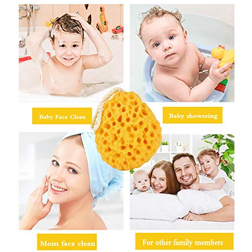 3 Pack Natural Bath Sponges, Loofah Shower Sponge Body Scrubber Exfoliating C...
