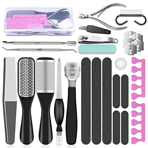 Professional Pedicure Tools Set, 23 in 1 Stainless Steel Foot Care Kit Foot R...
