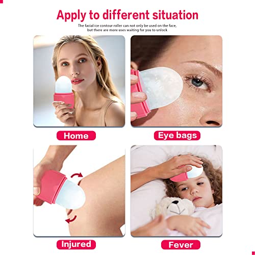 Ice Roller for Face - Silicone Facial Ice Roller Face Massage Roller for Face...