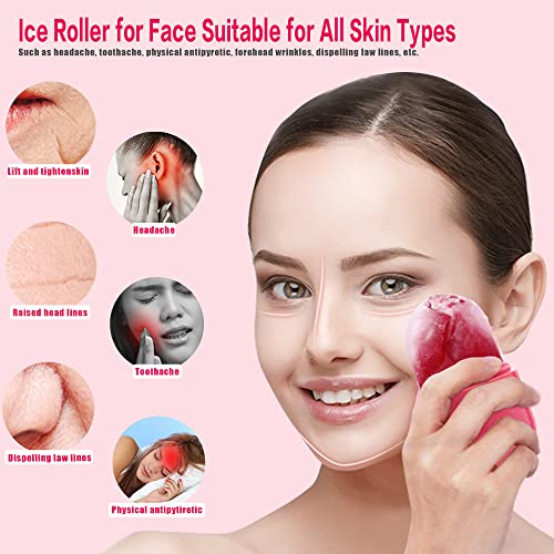 Ice Roller for Face - Silicone Facial Ice Roller Face Massage Roller for Face...