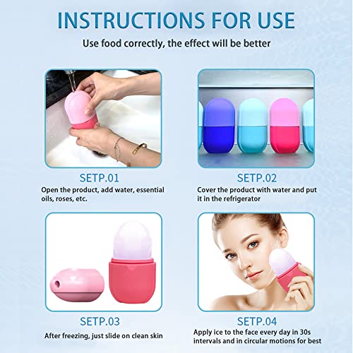 Ice Roller for Face - Silicone Facial Ice Roller Face Massage Roller for Face...