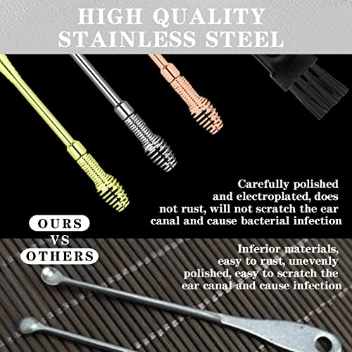 Ear Pick Earwax Removal Kit, 3pcs Spiral Massage Ear Pick Ear Canal Cleaner S...