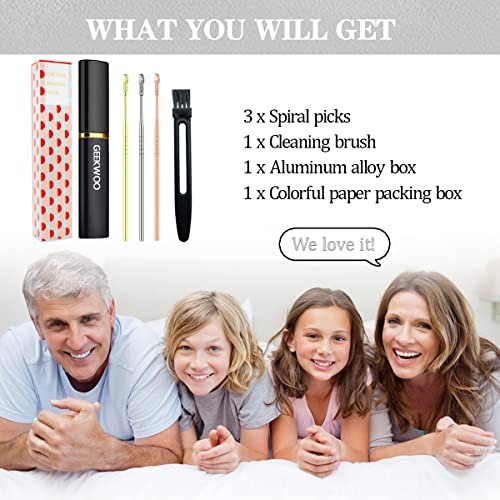 Ear Pick Earwax Removal Kit, 3pcs Spiral Massage Ear Pick Ear Canal Cleaner S...