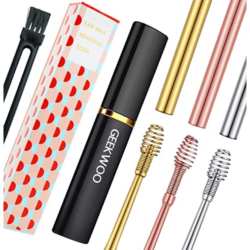 Ear Pick Earwax Removal Kit, 3pcs Spiral Massage Ear Pick Ear Canal Cleaner S...